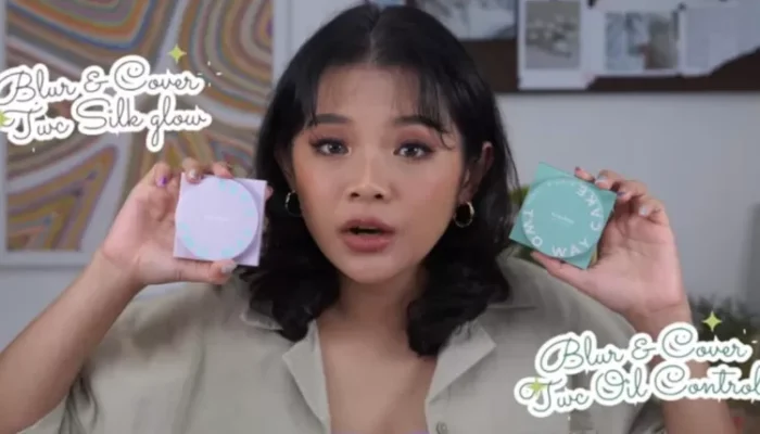 Ririe Prams lakukan battle review powder dari brand Luxcrime, silk glow vs oil control mana yang lebih worth it?