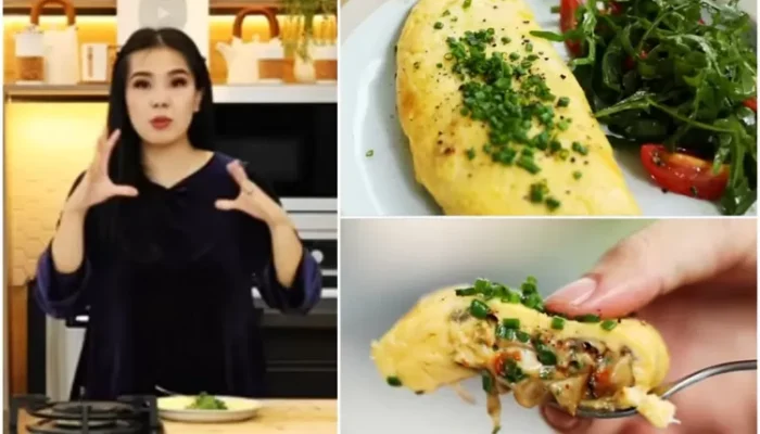 Rahasia bikin telur dadar next level! Intip resep omelette jamur ala chef Devina Hermawan, mirip dengan menu breakfast hotel